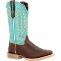 Durango Lady Rebel Pro Womens Bay Brown Artic Blue Western Boot, BAY BROWN/ARCTIC BLUE, M, Size 10 DRD0443